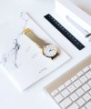Mesh Strap Watch in Gold