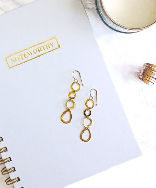 Chain Drop Earrings in Gold Tone