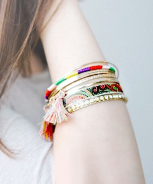 Festival Braslet Pack in Gold Tone