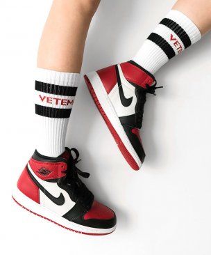 High Top Trainers in Red, Black and White [Tags]