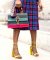 Tall Pleated Midi Skirt in Check